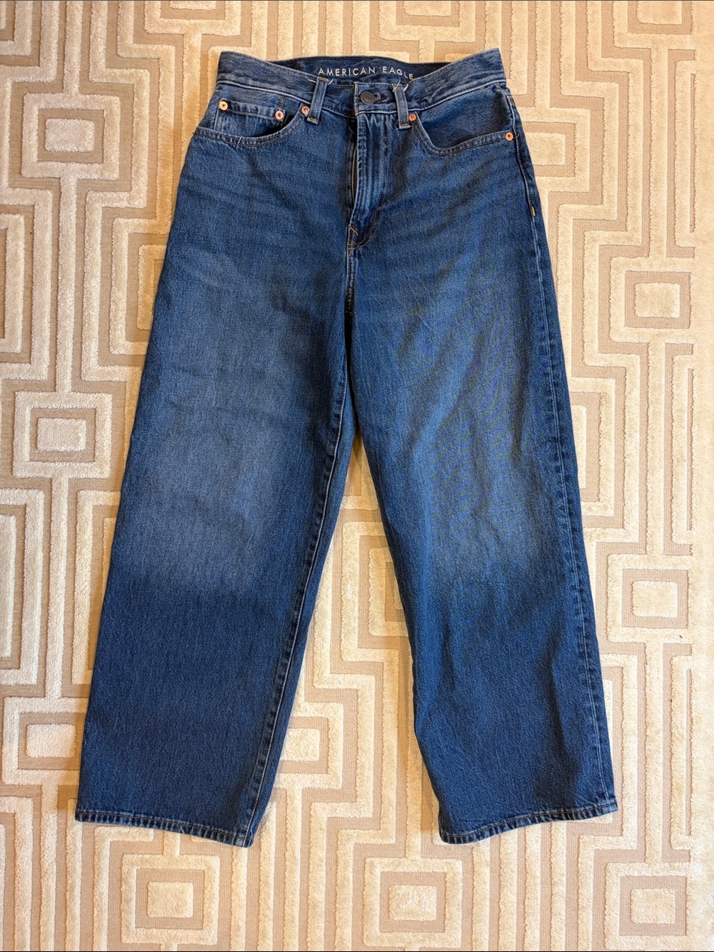 American Eagle Outfitters Men’s Baggy Jeans - Dark Blue